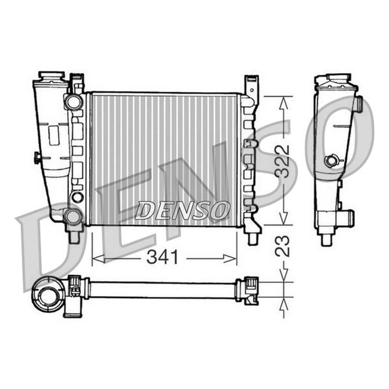 Denso Engine Radiator DRM09141