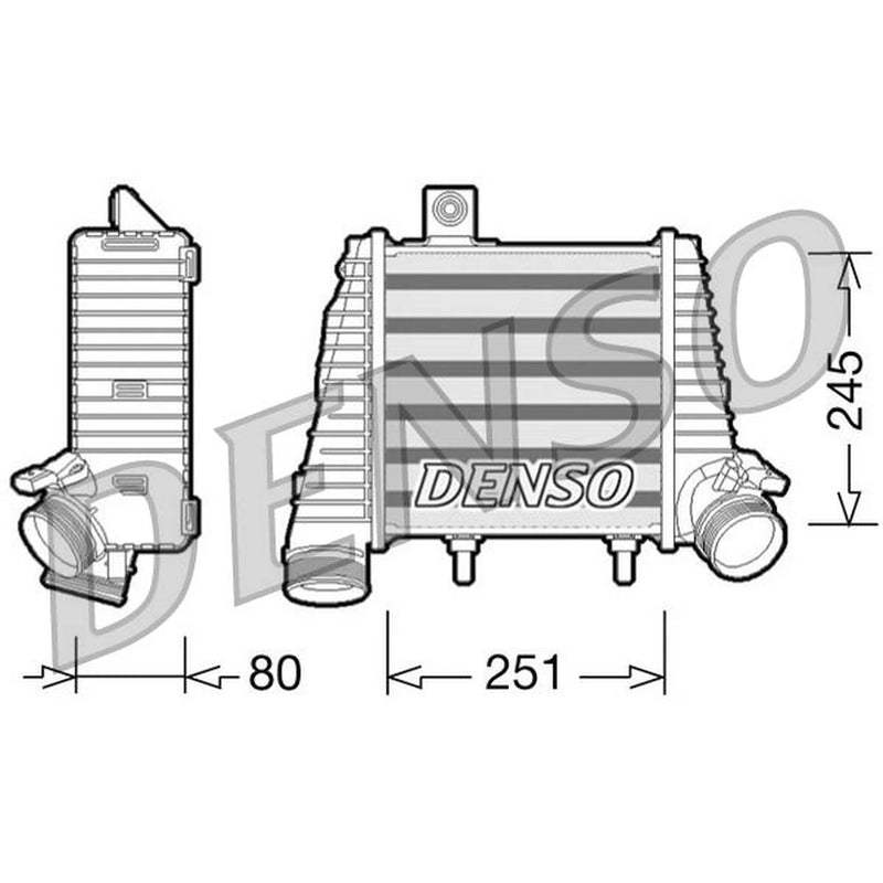 Denso Intercooler (Charge Air Cooler) Right DIT02016