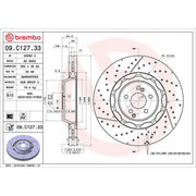 Brembo Aluminium Front Brake Disc Hub Brake Discs 09.C127.33