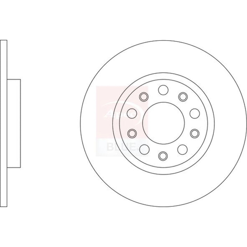 Apec 2 x Solid Rear Brake Discs SDK6956