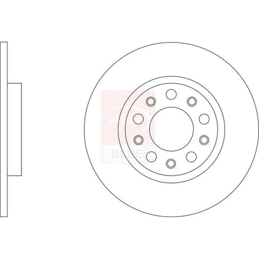 Apec 2 x Solid Rear Brake Discs SDK6956