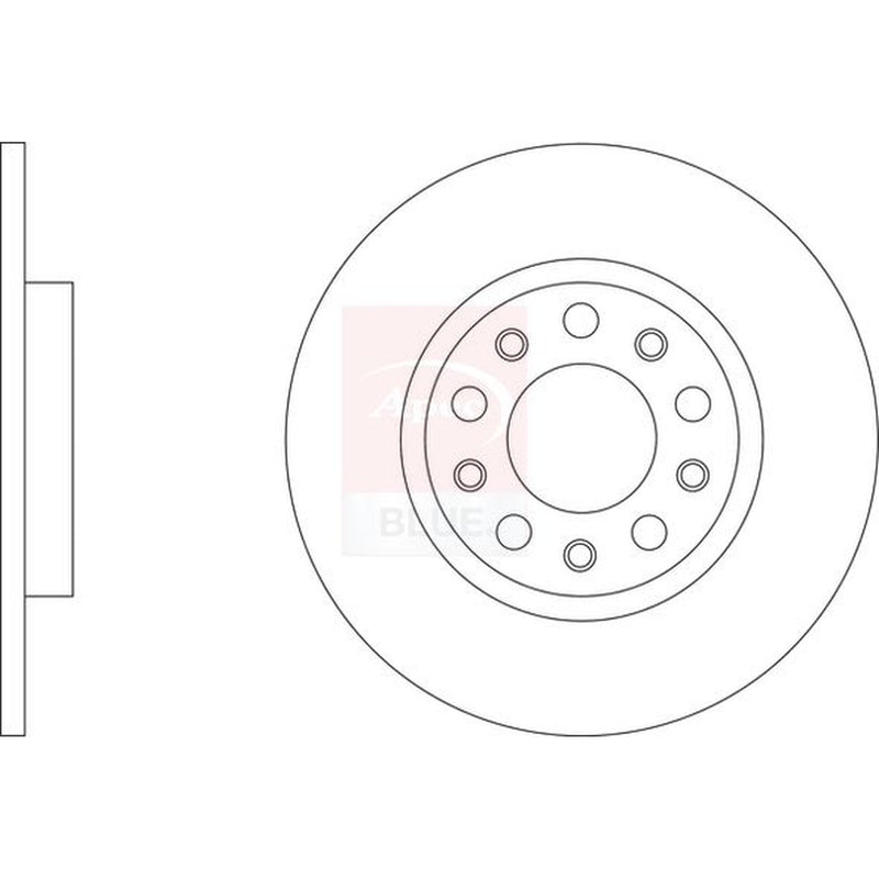 Apec 2 x Solid Rear Brake Discs SDK6956