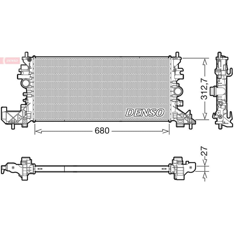 Denso Engine Radiator DRM20118