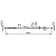 Bosch Handbrake Cable Rear 1 987 482 653