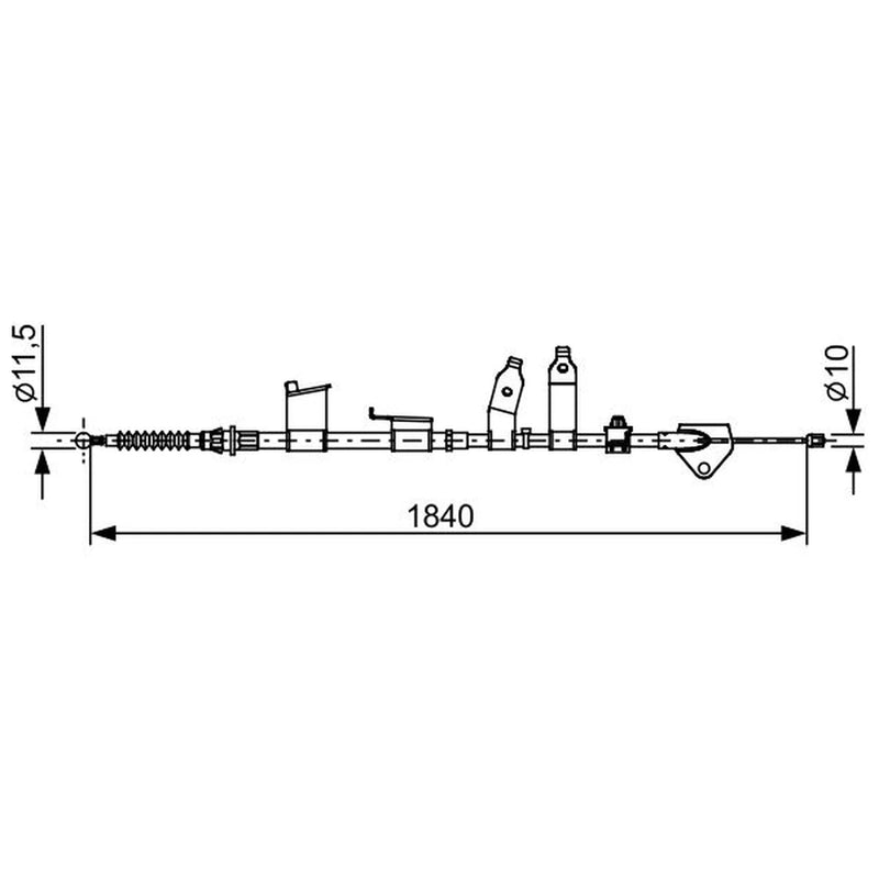 Bosch Handbrake Cable Rear 1 987 482 653