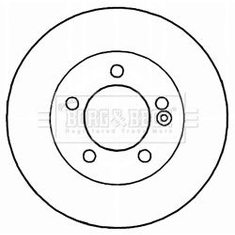 Borg & Beck 2 x Solid Rear Brake Discs BBD5165