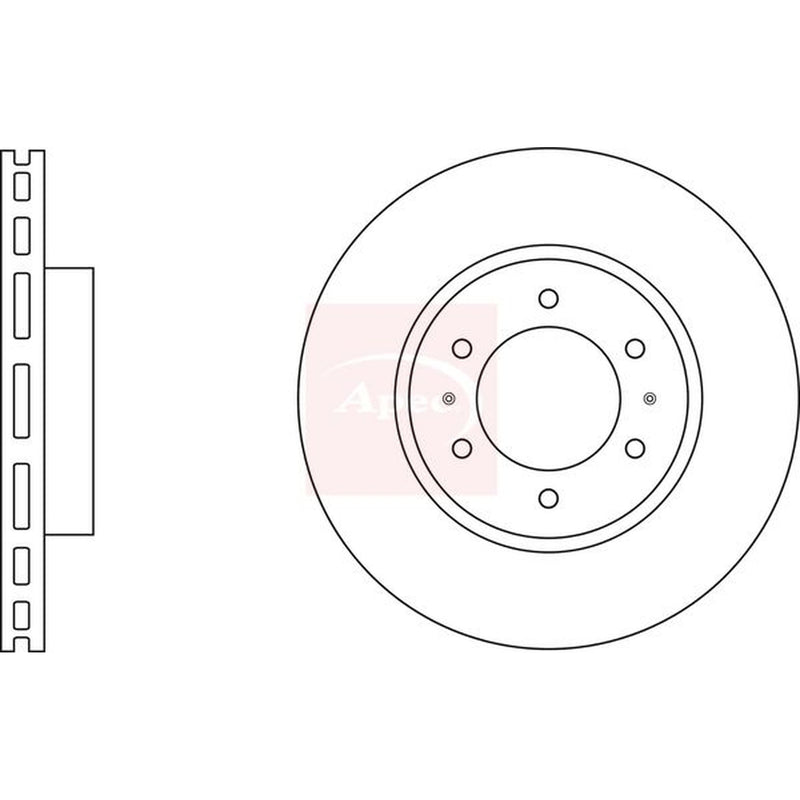 Apec 2 x Vented Front Brake Discs DSK3082