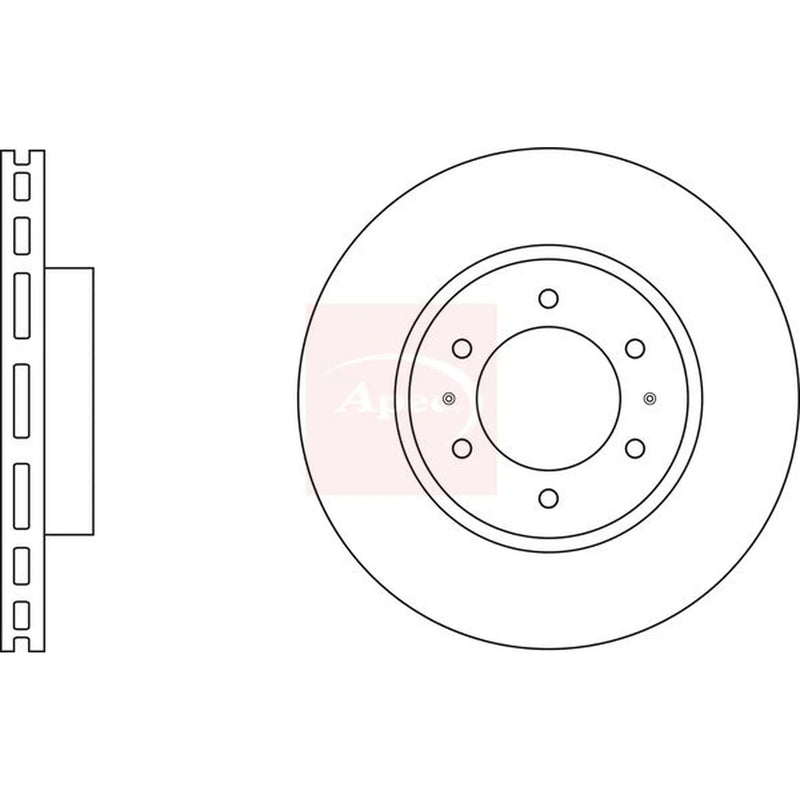 Apec 2 x Vented Front Brake Discs DSK3082