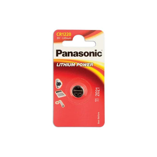 Panasonic Coin Cell Battery CR1220 3V 1pc x 12 - CPL
