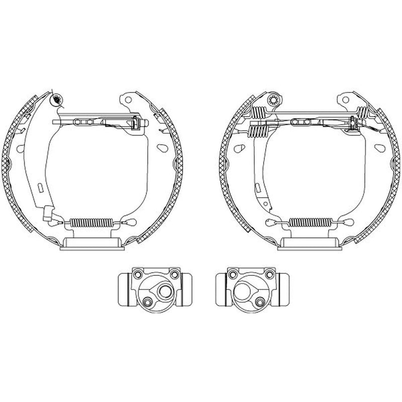 Mintex Brake Shoe Set Axle Kit MSP045