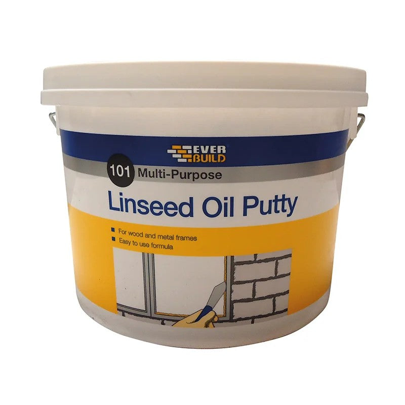 Everbuild Sika 101 Multi-Purpose Linseed Oil Putty Natural 5kg - 480212