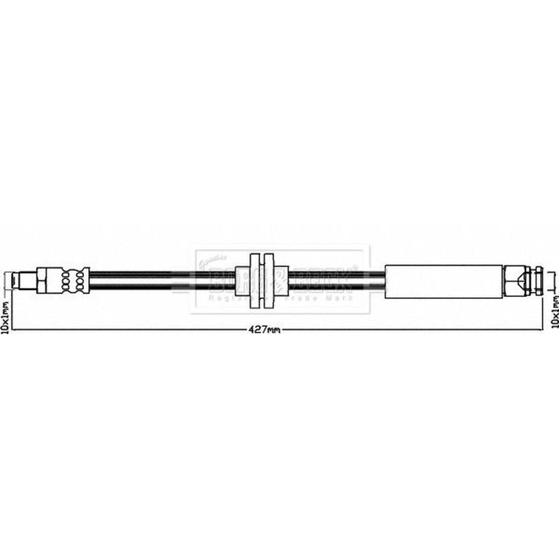 Borg & Beck Brake Hydraulic Hose Line Front Left BBH8537