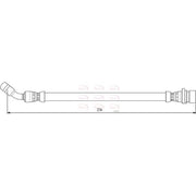 Apec Brake Hydraulic Hose Line Rear Left HOS4003