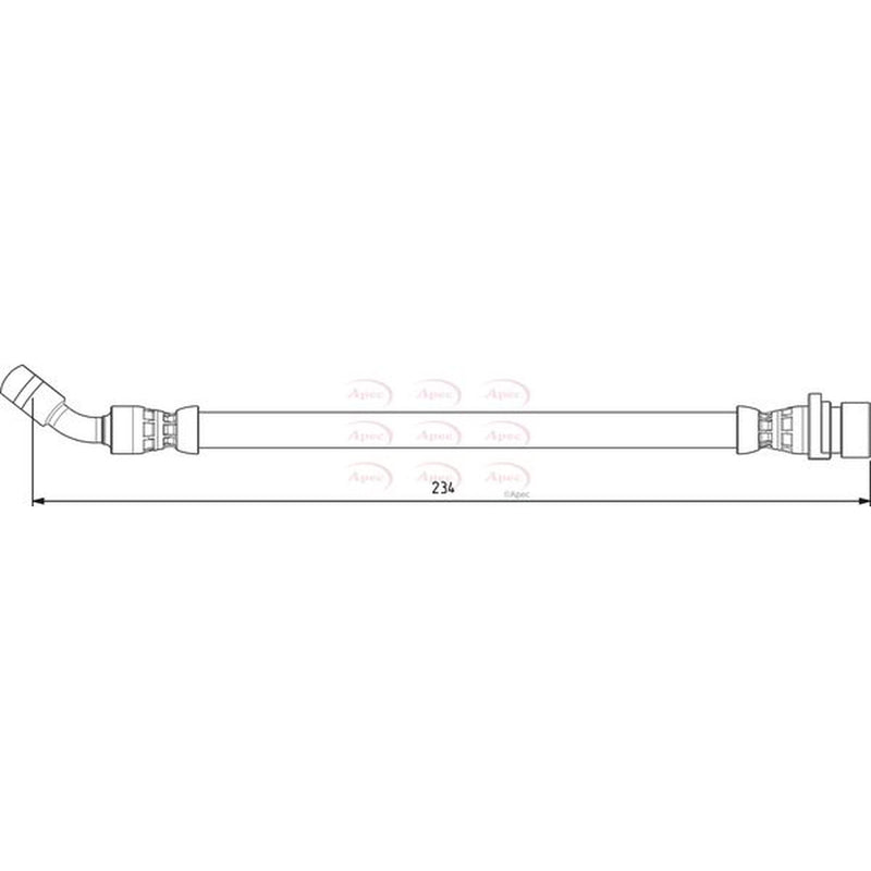 Apec Brake Hydraulic Hose Line Rear Left HOS4003
