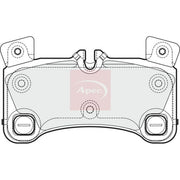 Apec Rear Brake Pad Set PAD1671