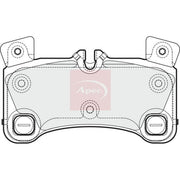 Apec Rear Brake Pad Set PAD1671