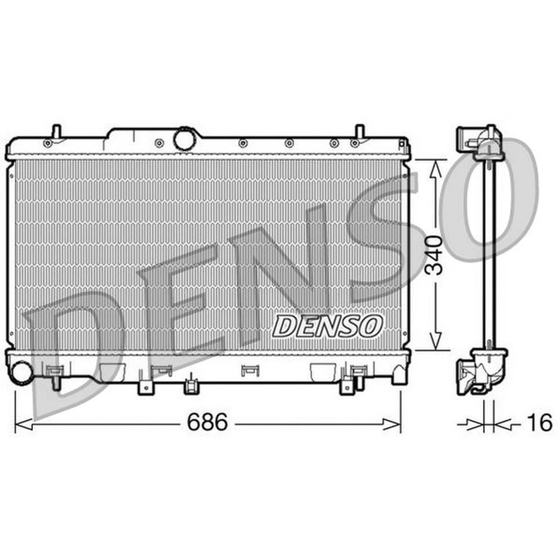 Denso Engine Radiator DRM36010