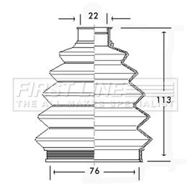 First Line Drive Shaft Bellow Kit Front Left FCB2335
