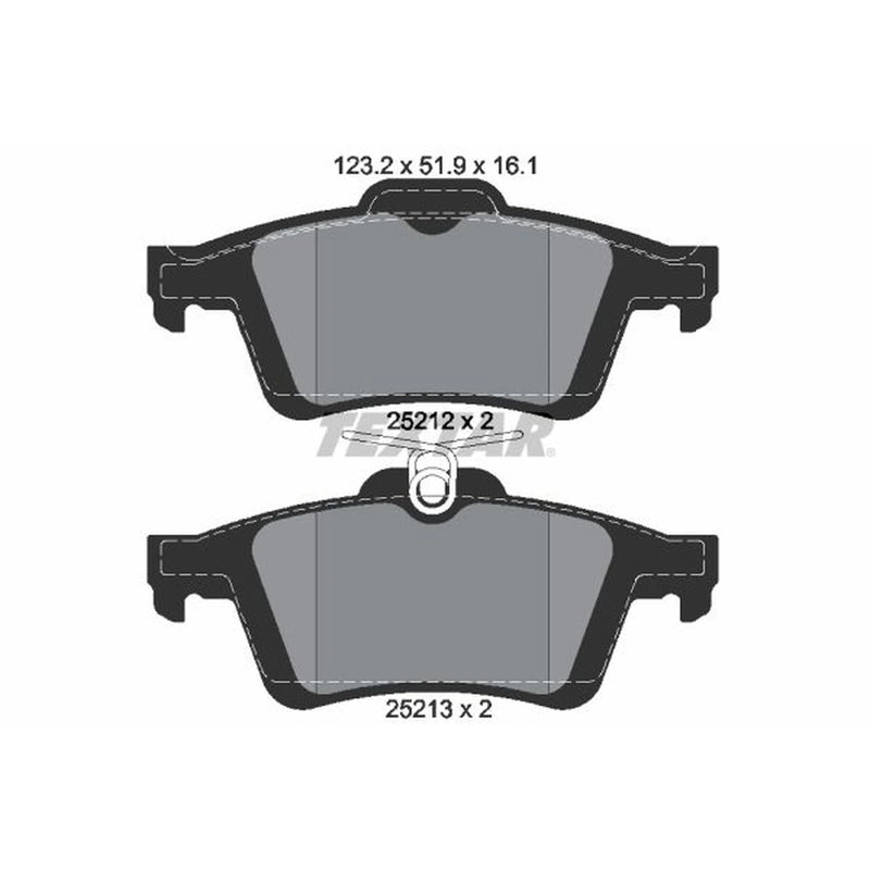 Textar Rear Brake Pad Set 2521201