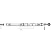 Borg & Beck Brake Hydraulic Hose Line Front Left BBH8371