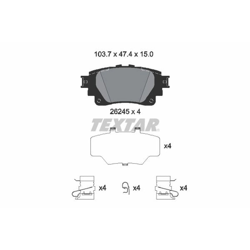 Textar Rear Brake Pad Set 2624501