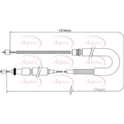 Apec Handbrake Cable Right Rear CAB1336