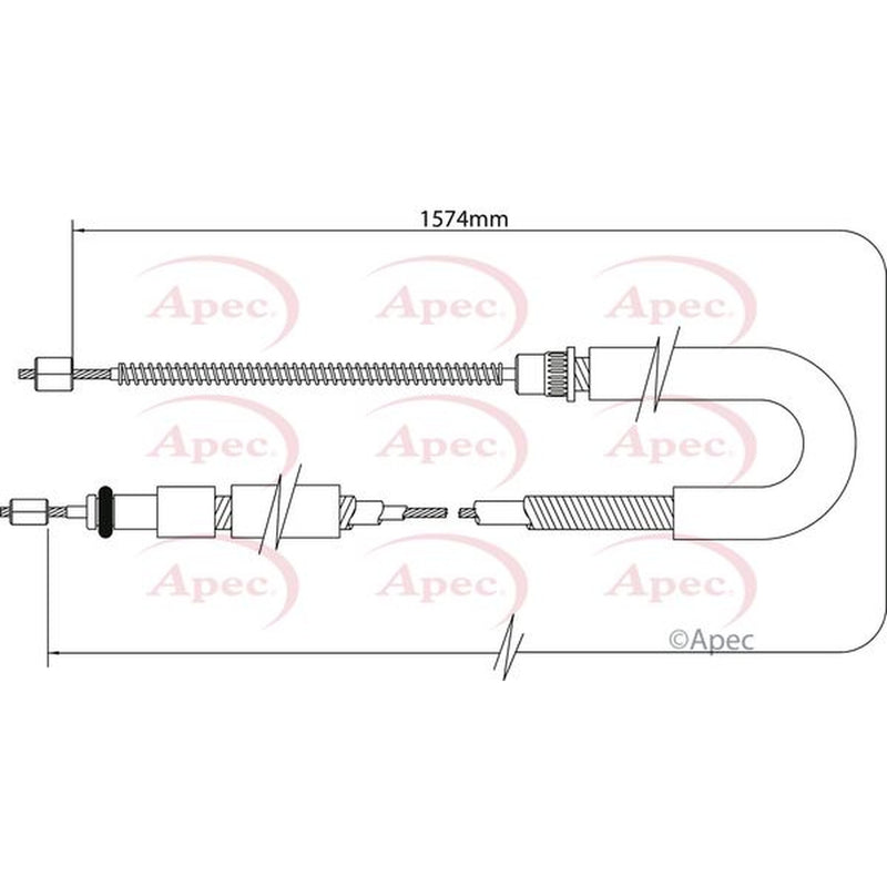 Apec Handbrake Cable Right Rear CAB1336