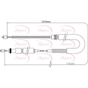Apec Handbrake Cable Right Rear CAB1336