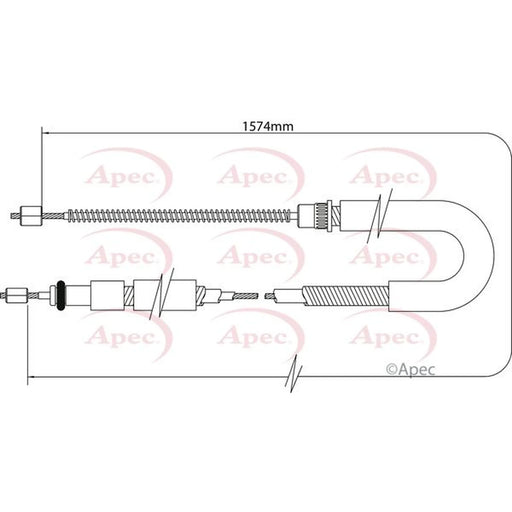 Apec Handbrake Cable Right Rear CAB1336