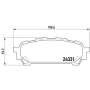 Brembo 4 x Rear Brake Pad Set P78014