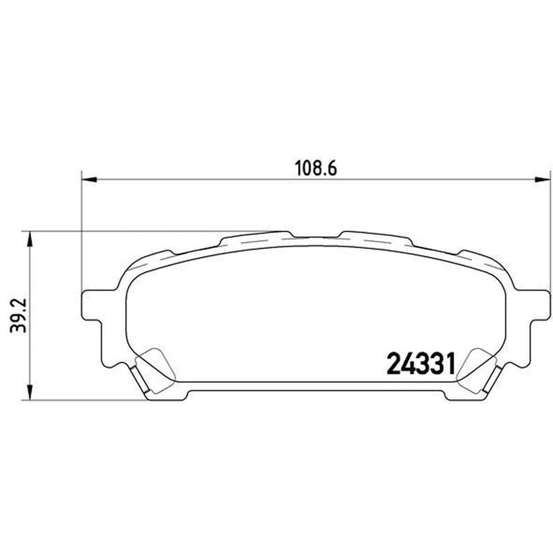 Brembo 4 x Rear Brake Pad Set P78014