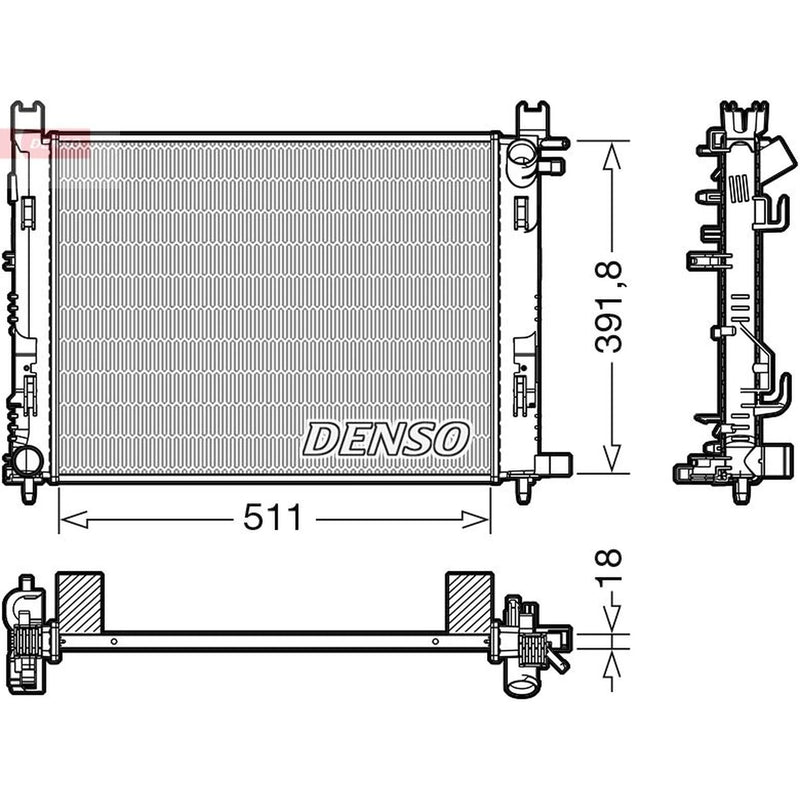 Denso Engine Radiator DRM37002