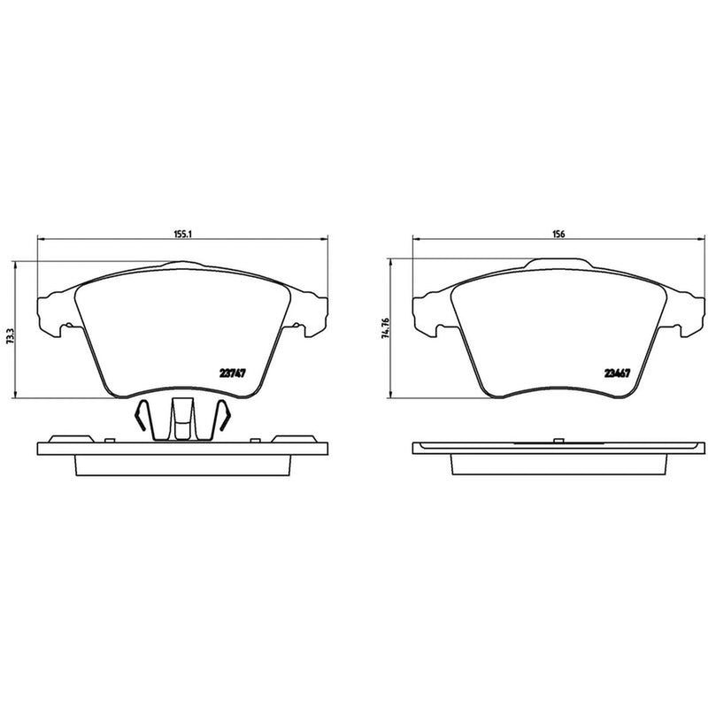 Brembo 4 x Front Brake Pad Set P85106