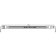 Abtex Brake Hydraulic Hose Line Rear ABH1218