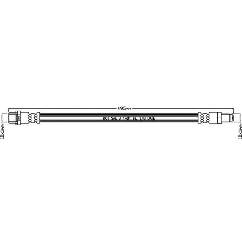 Abtex Brake Hydraulic Hose Line Rear ABH1218