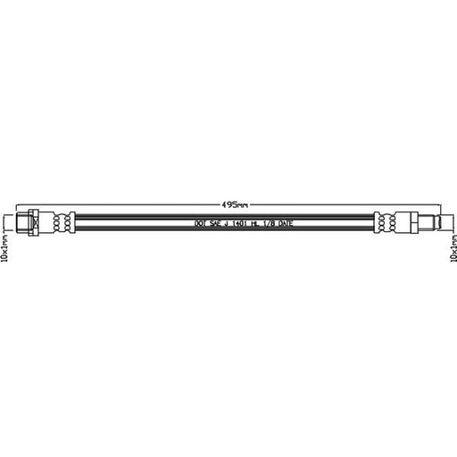 Juratek Brake Hydraulic Hose Line Rear JBH1218