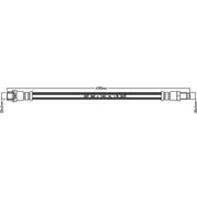 Abtex Brake Hydraulic Hose Line Rear ABH1218