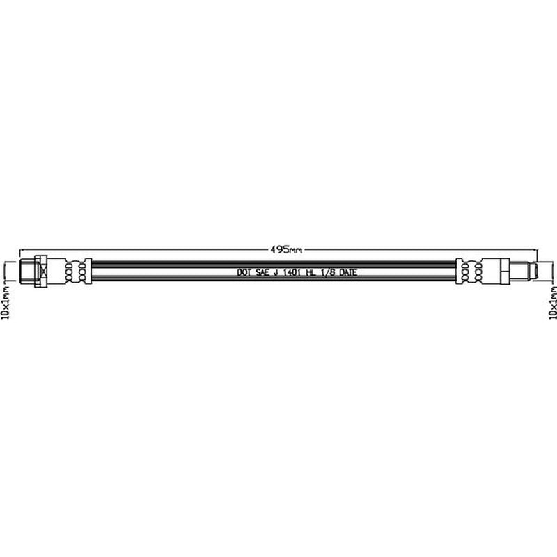 Abtex Brake Hydraulic Hose Line Rear ABH1218