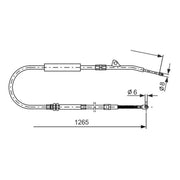 Bosch Handbrake Cable Left Rear 1 987 477 533