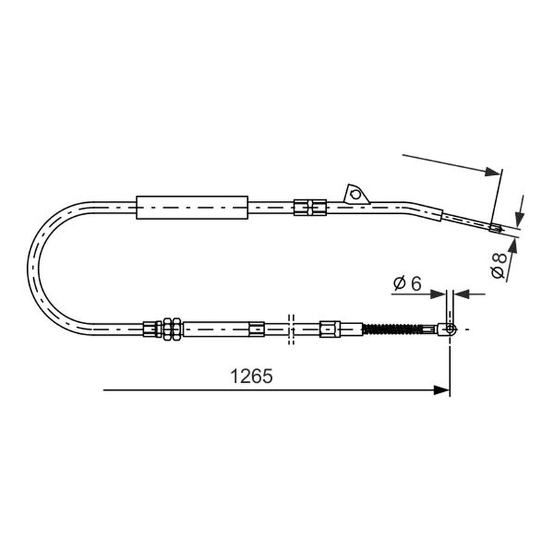 Bosch Handbrake Cable Left Rear 1 987 477 533