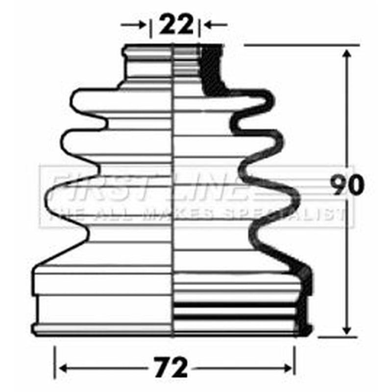 First Line Drive Shaft Bellow Kit Front Left FCB2842