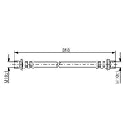 Bosch Brake Hydraulic Hose Line Rear 1 987 481 062