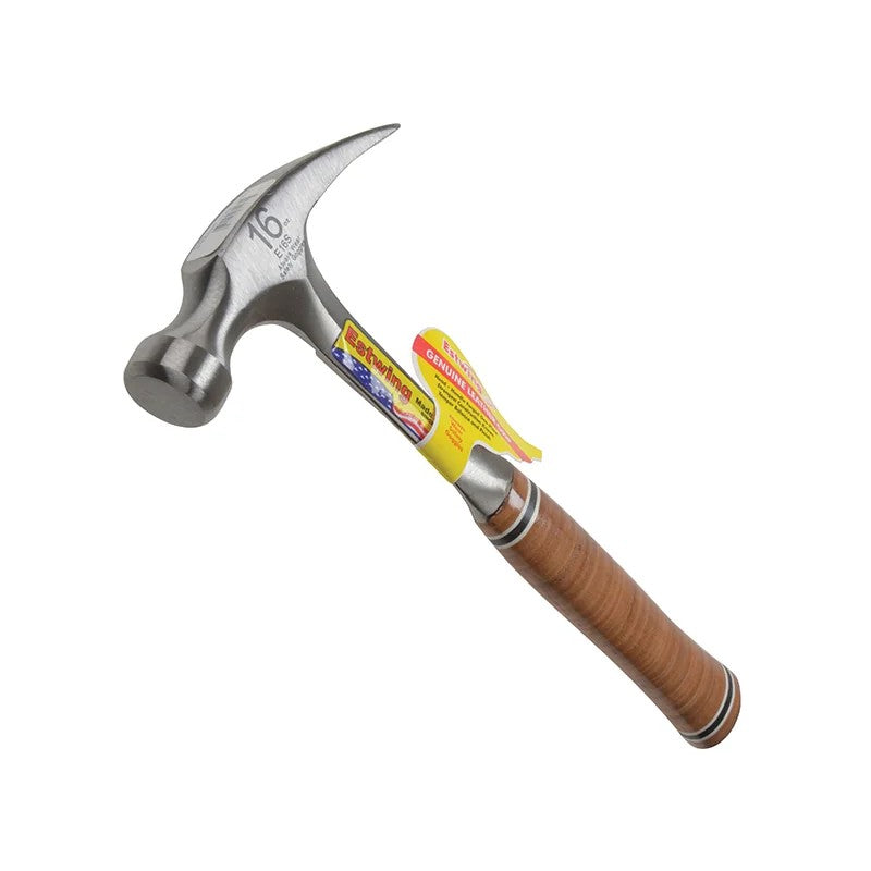 Estwing E16S Straight Claw Hammer - Leather Grip 450g (16oz) - E16S