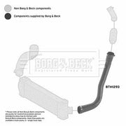 Borg & Beck Intercooler Turbo Charge Air Hose BTH1293