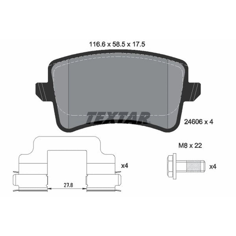 Textar Rear Brake Pad Set 2460601