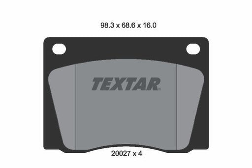 TEXTAR 2002701 Brake Pad Set Front Fits Aston Martin V8 Mercedes-Benz Volvo TEXTAR - Town Parts