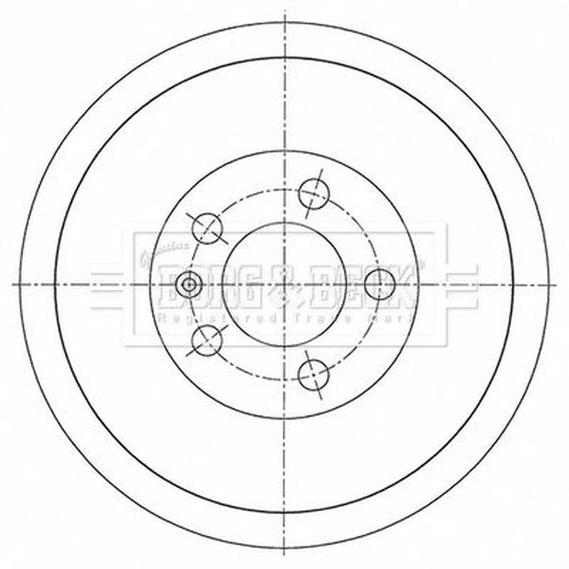 Borg & Beck Brake Drum Assembly Rear BBR7278