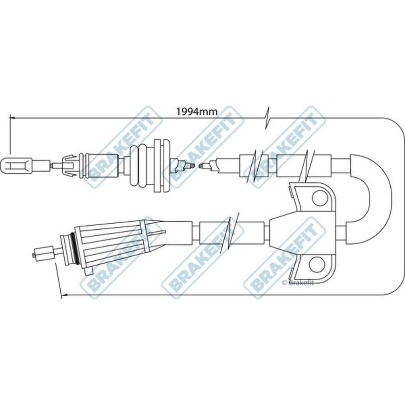 Apec Handbrake Cable Left Rear BBC3508
