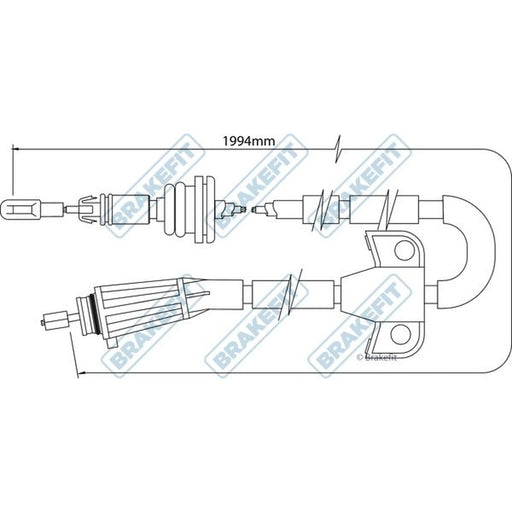 Apec Handbrake Cable Left Rear BBC3508