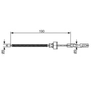 Bosch Handbrake Cable Rear 1 987 482 561